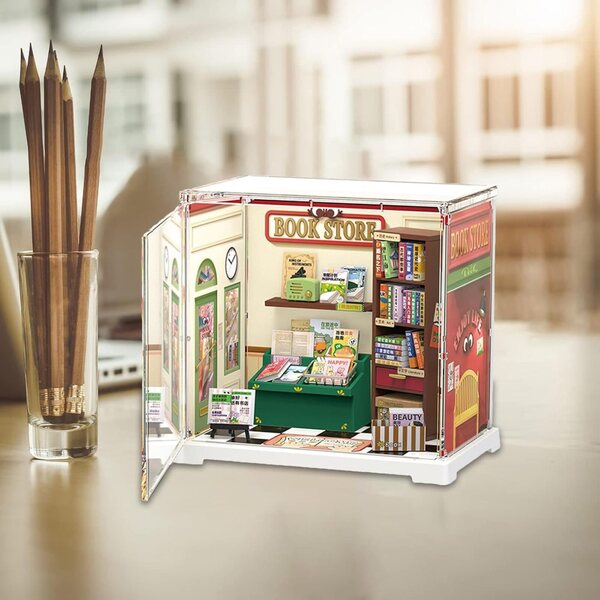 Kit casa in miniatura con mobili in legno e tessuto per hobby creativi dettagliati