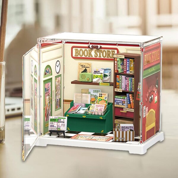Kit casa in miniatura con mobili in legno e tessuto per hobby creativi dettagliati