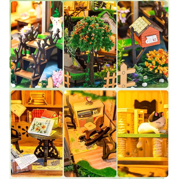 Casa delle bambole Spilay 1:24 con musica, kit fai-da-te, regalo creativo natale