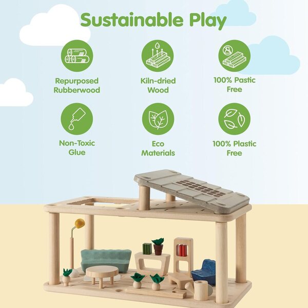 PlanSpaces Appartamento con Veranda: Set Gioco Modulabile in Legno Sostenibile