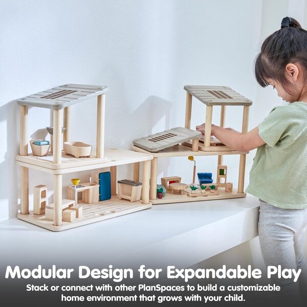 PlanSpaces Appartamento con Veranda: Set Gioco Modulabile in Legno Sostenibile