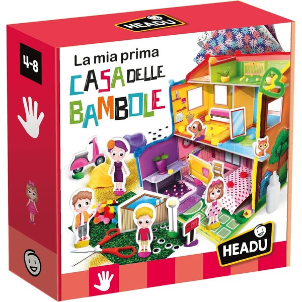 Headu Casa delle Bambole da Costruire e Decorare Kit Creativo per Bambini 4-8 Anni