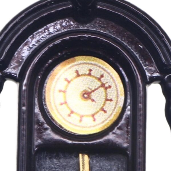 Orologio Miniatura Vintage da Parete per Case delle Bambole, Dettagli Curati e Design in Resina e Metallo