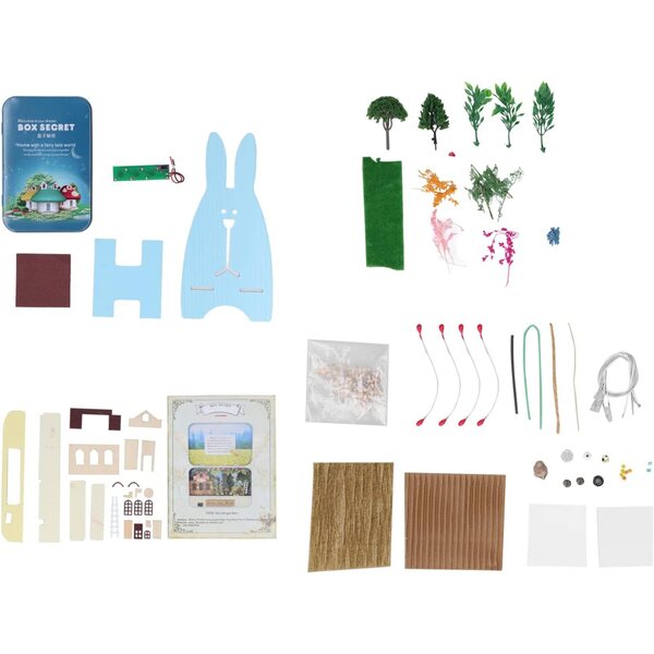 SIXRUN Casa delle Bambole in Legno da Montare Kit DIY Creativo per Bambini