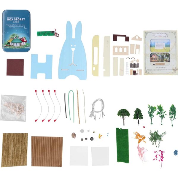 SIXRUN Casa delle Bambole in Legno da Montare Kit DIY Creativo per Bambini