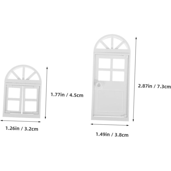 8-teiliges Miniatur-Fenster und Türen für Puppenhäuser, Kreativset, einfach zu montieren
