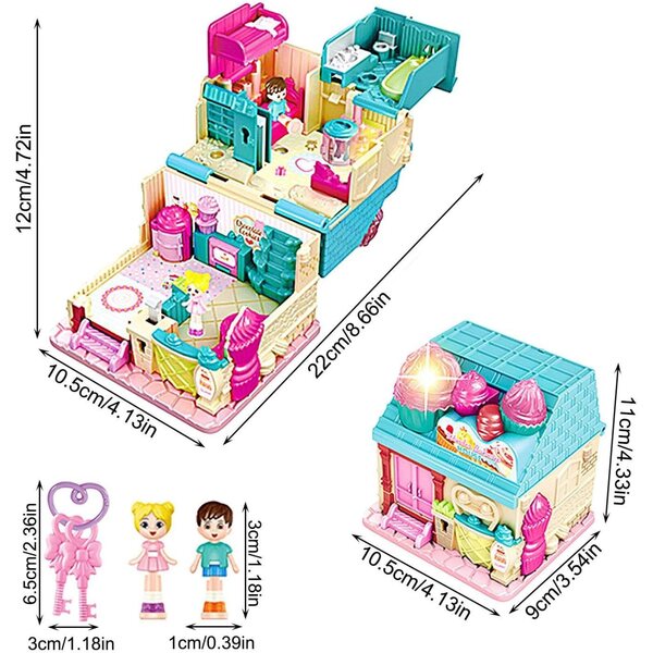 Casa delle bambole castello principessa musicale con luci e suoni per bambini 3+