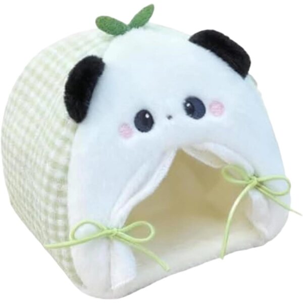 Miniatur-Puppenbett 10 cm aus Plüsch mit Panda-, Maus- und Bärenmotiv