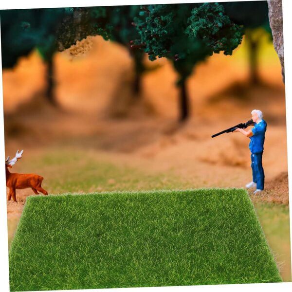 Grüne Kunstrasenmatten 10 Stück 15x15 cm für Diorama und Garten