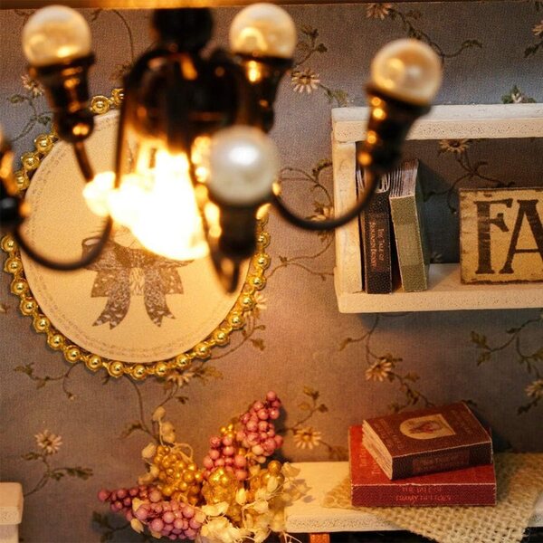 Kit Casa delle Bambole in Legno Fai da Te con Luci LED - Creatività e Decorazione