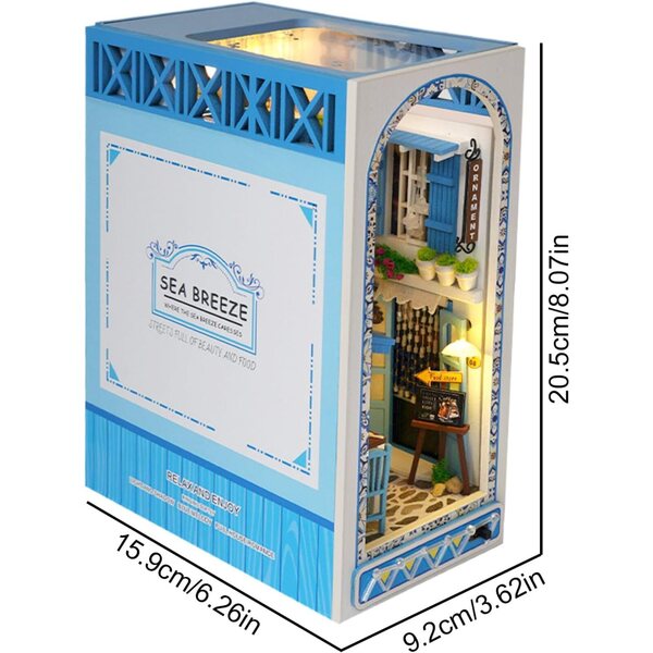 Book Nook Sea Breeze 3D Kit Miniatura in Carta per Decorazione e Relax