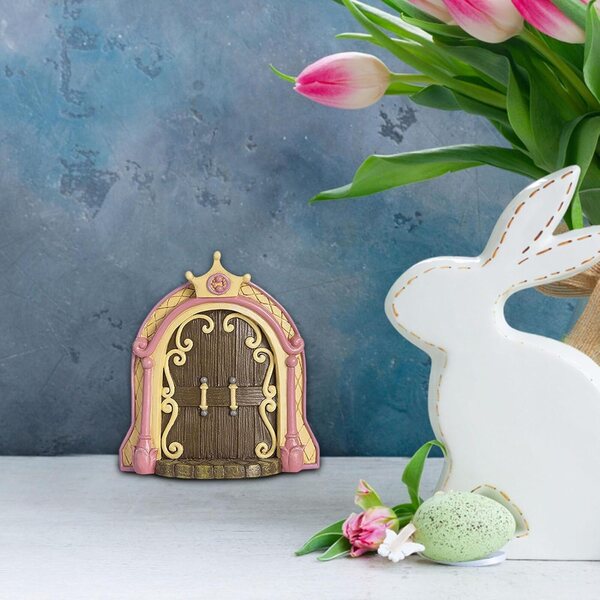 Porta da Giardino di Fate in Legno Miniatura, Decorazione Esterna resistente e Colorata