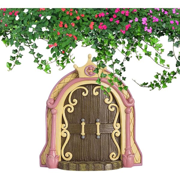 Porta da Giardino di Fate in Legno Miniatura, Decorazione Esterna resistente e Colorata