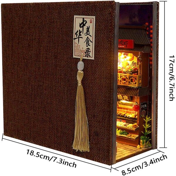 Kit in miniatura in legno a tema cinese con LED - Decorazione creativa per adulti