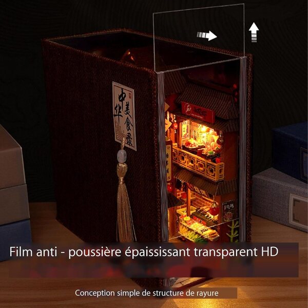 Kit in miniatura in legno a tema cinese con LED - Decorazione creativa per adulti