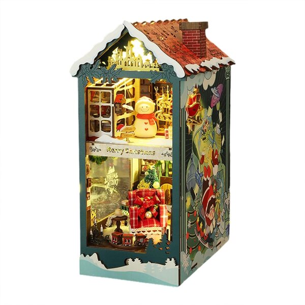 3D-Weihnachtsbuchecken-Set aus Holz für festliche Dekorationen und Geschenke zu Hause