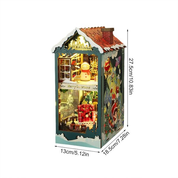 3D-Weihnachtsbuchecken-Set aus Holz für festliche Dekorationen und Geschenke zu Hause