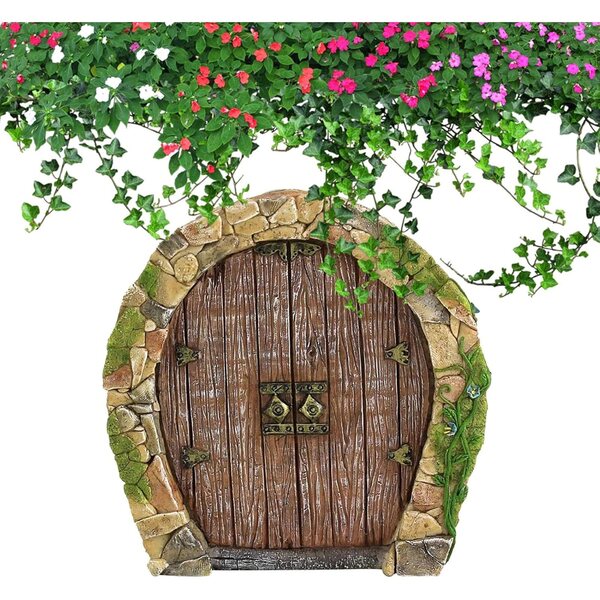 Miniatur-Feentür aus Holz für den Garten – zauberhafte Feenhaus-Dekorationen