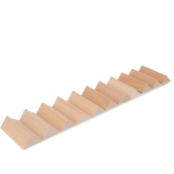 1:12 Miniatur-Holztreppe für Puppenhaus – 12 handgefertigte Stufen