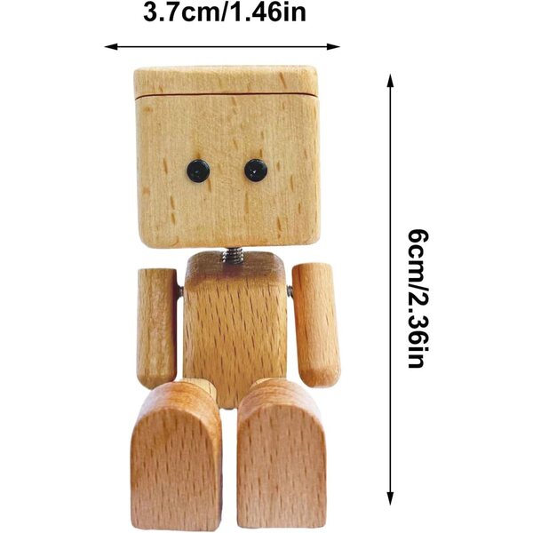 Schüttelfüße der Holzpuppe 6x3,7 cm | Originelle Dekoration für Auto und Zuhause