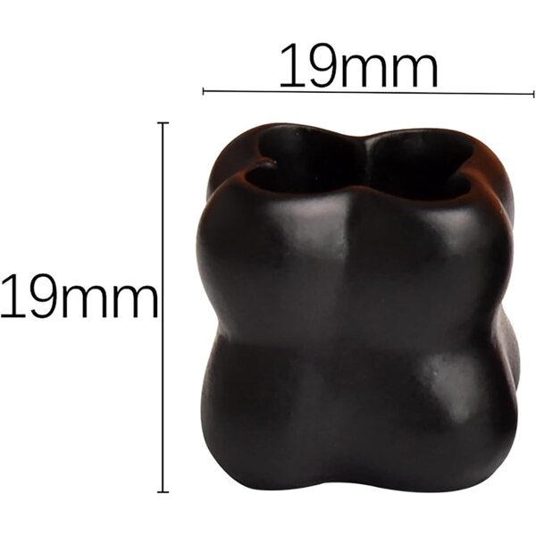 Set 20pcs Mini Vasi in Resina Neri per Casa delle Bambole e Micro Paesaggi