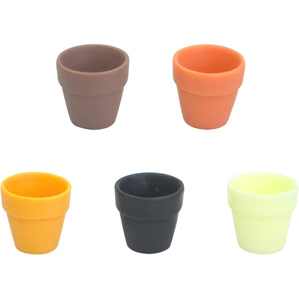 Set 50 Mini Vasi in Resina per Case delle Bambole Accessori Miniature 1:12