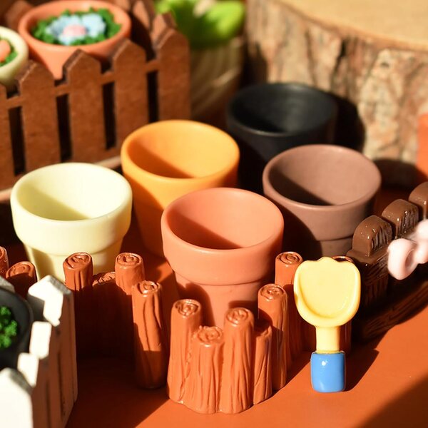 Set 50 Mini Vasi in Resina per Case delle Bambole Accessori Miniature 1:12