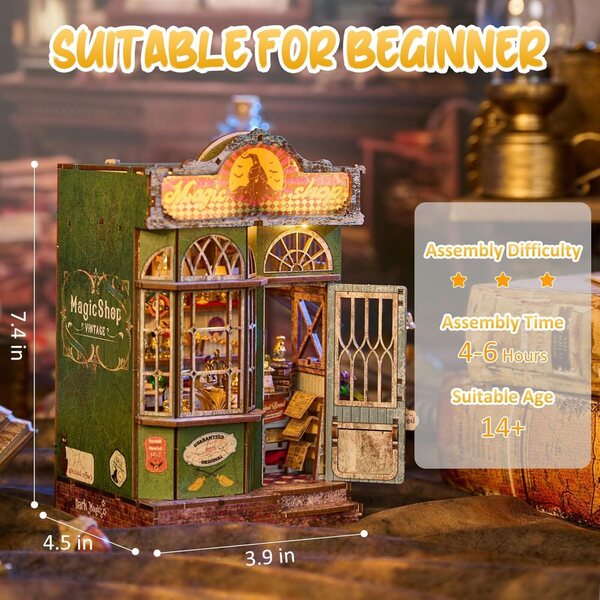 DIY Miniatur-Holzhaus-Bausatz mit LED und Möbeln, für Erwachsene und Jugendliche