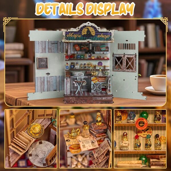 DIY Miniatur-Holzhaus-Bausatz mit LED und Möbeln, für Erwachsene und Jugendliche