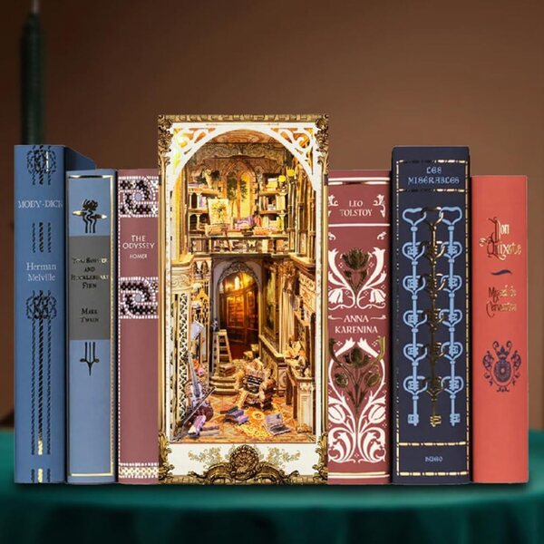Kit Casa delle Bambole 3D Vintage con Dettagli Creativi e Luci LED – DIY Legno