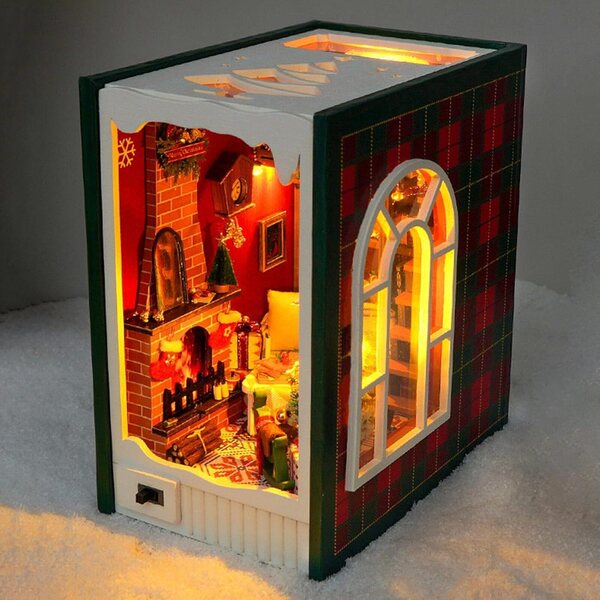 Bok Nook Kit Casa Miniatura Natalizia con Luci LED - Kit Creativo per Bambini e Principianti