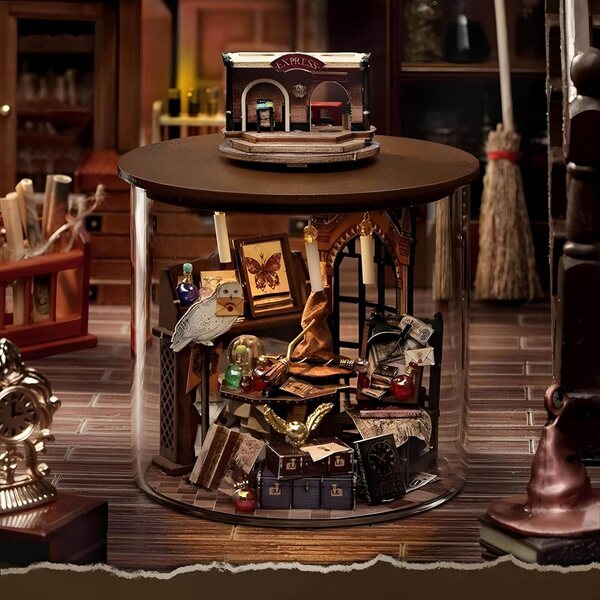 DIY Puppenhaus-Zauberflasche mit warmem Licht und staubdichtem Design