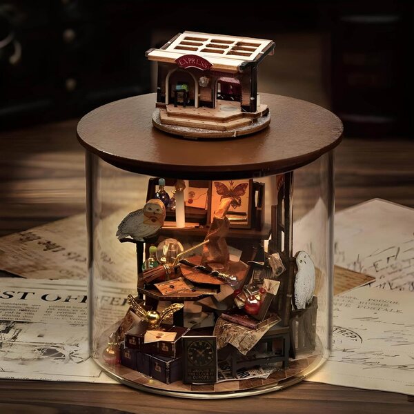DIY Puppenhaus-Zauberflasche mit warmem Licht und staubdichtem Design