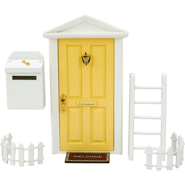 Kit Porta Fata Miniatura 1:12 in Legno con Accessori – Decorazione Magica per Bambini