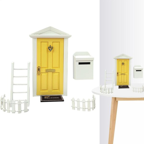 Kit Porta Fata Miniatura 1:12 in Legno con Accessori – Decorazione Magica per Bambini
