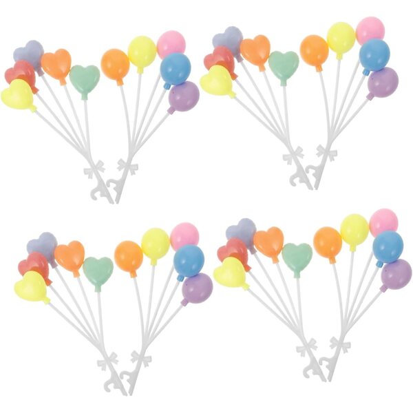 Set 8 Mini Palloncini Rotondi e a Cuore per Decorazioni Torte e Case Bambole