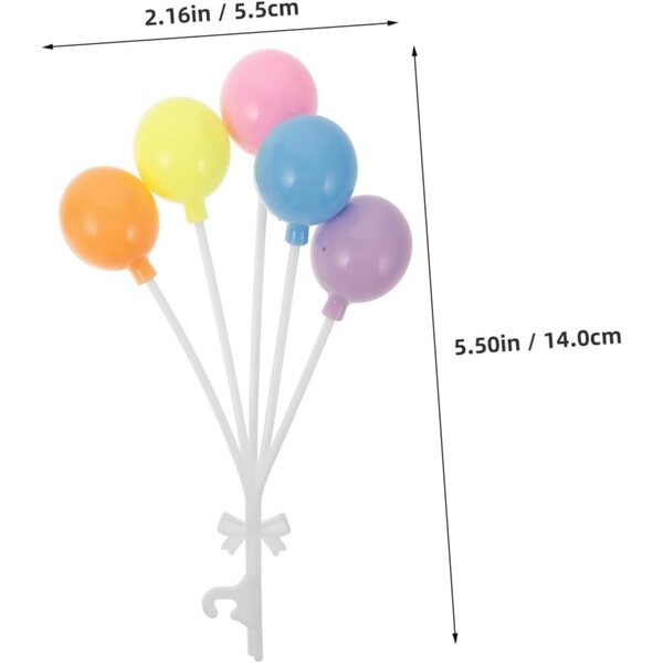 Set 8 Mini Palloncini Rotondi e a Cuore per Decorazioni Torte e Case Bambole