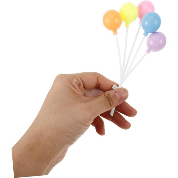 Set 8 Mini Palloncini Rotondi e a Cuore per Decorazioni Torte e Case Bambole