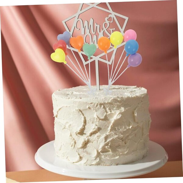 Set 8 Mini Palloncini Rotondi e a Cuore per Decorazioni Torte e Case Bambole