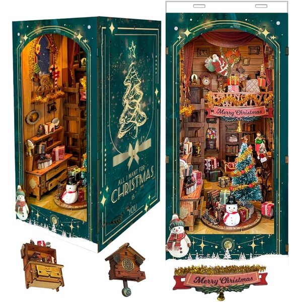 3D-Puzzle-Set aus Holz, Puppenhaus mit LED – DIY-Minihaus mit Beleuchtung