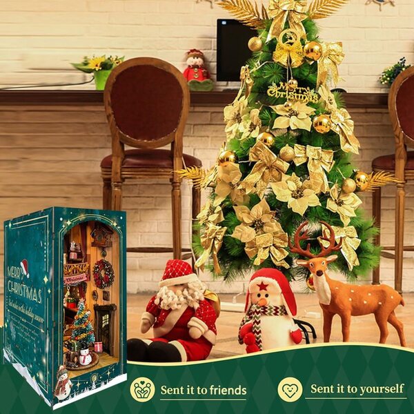3D-Puzzle-Set aus Holz, Puppenhaus mit LED – DIY-Minihaus mit Beleuchtung