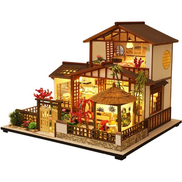 1:24 DIY Miniatur-Puppenhaus-Bausatz aus Holz mit Musik und LED – einzigartige Dekoration