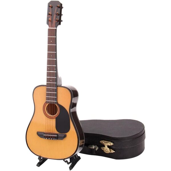 Mini-Klassikgitarre aus Holz 25x9 cm für Innen- und Bürodekoration
