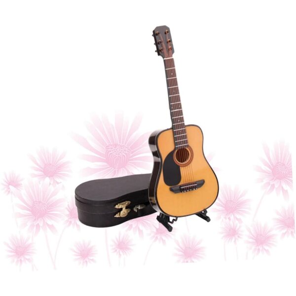 Mini-Klassikgitarre aus Holz 25x9 cm für Innen- und Bürodekoration