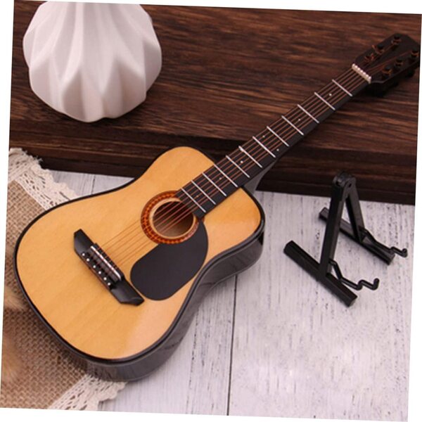 Mini-Klassikgitarre aus Holz 25x9 cm für Innen- und Bürodekoration