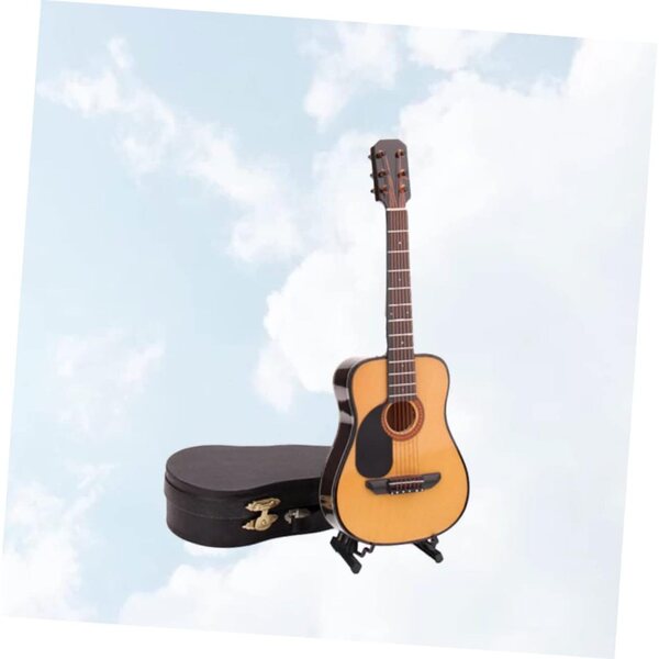 Mini-Klassikgitarre aus Holz 25x9 cm für Innen- und Bürodekoration