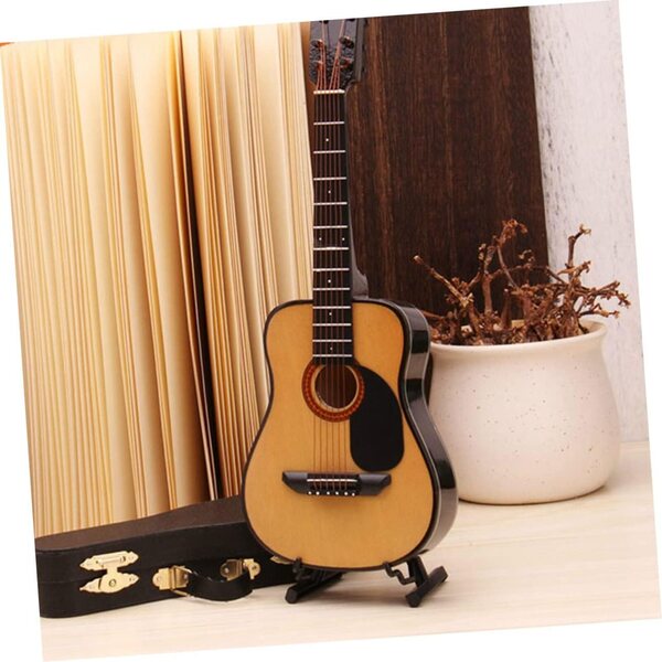 Mini-Klassikgitarre aus Holz 25x9 cm für Innen- und Bürodekoration