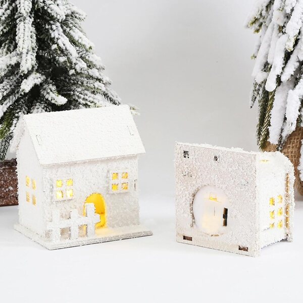 Maison lumineuse Natale in legno con LED – decorazione natalizia elegante e versatile