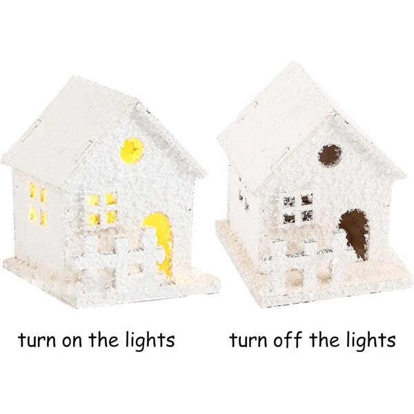Maison lumineuse Natale in legno con LED – decorazione natalizia elegante e versatile