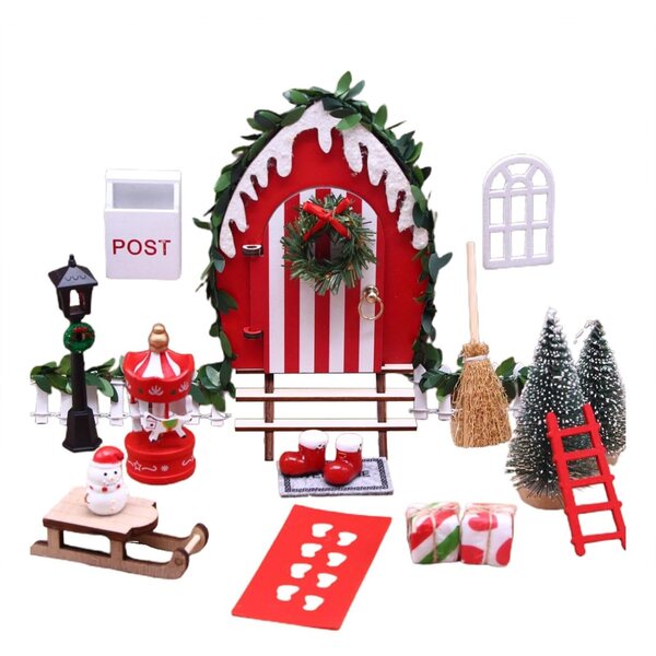Decorazioni Natale in Miniatura per Casa delle Bambole in Legno 1:12